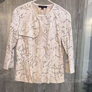 THE WRIGHTS Laser Cut
Leather Jacket